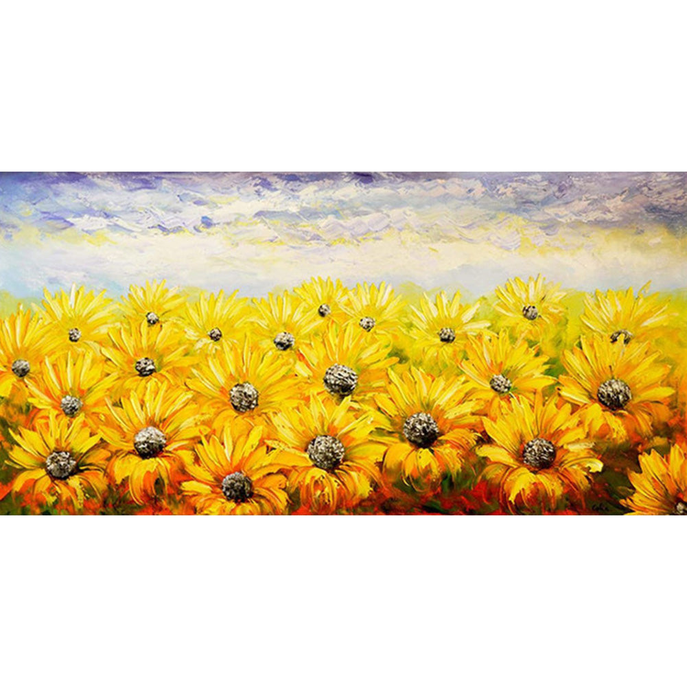 Sunflower 80*40CM £¨canvans) Full Round Drill Diamond Painting