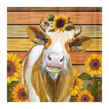 Load image into Gallery viewer, Cow Sunflower 35*35CM £¨canvans) Full Round Drill Diamond Painting
