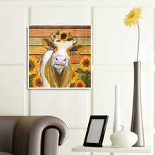 Load image into Gallery viewer, Cow Sunflower 35*35CM £¨canvans) Full Round Drill Diamond Painting
