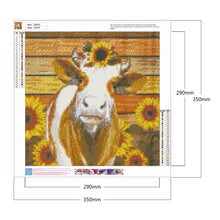 Load image into Gallery viewer, Cow Sunflower 35*35CM £¨canvans) Full Round Drill Diamond Painting
