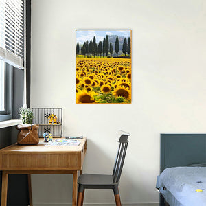 Sunflower 30*40CM £¨canvans) Full Round Drill Diamond Painting