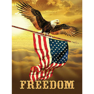 Independence Day Eagle Banner 30*40CM £¨canvans) Full Round Drill Diamond Painting