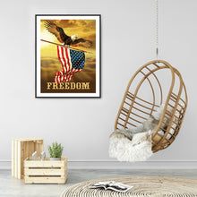 Load image into Gallery viewer, Independence Day Eagle Banner 30*40CM £¨canvans) Full Round Drill Diamond Painting
