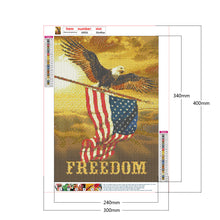 Load image into Gallery viewer, Independence Day Eagle Banner 30*40CM £¨canvans) Full Round Drill Diamond Painting
