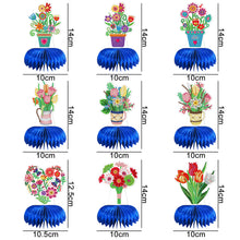 Load image into Gallery viewer, 9x Flower Butterfly 3D Honeycomb Center Birthday Party Baby Shower Supplies
