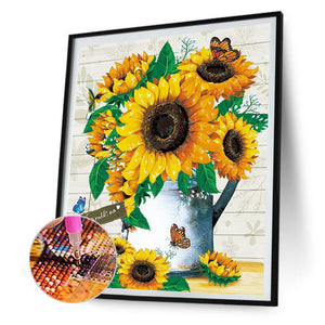 Sunflower 30*40CM £¨canvans) Full Round Drill Diamond Painting