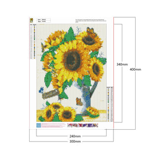 Sunflower 30*40CM £¨canvans) Full Round Drill Diamond Painting