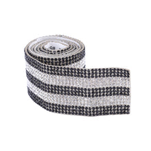 Load image into Gallery viewer, 1m Rhinestone Tape Ribbon Self-adhesive Crystal DIY Cake Wrap Wedding Decor
