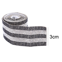 Load image into Gallery viewer, 1m Rhinestone Tape Ribbon Self-adhesive Crystal DIY Cake Wrap Wedding Decor
