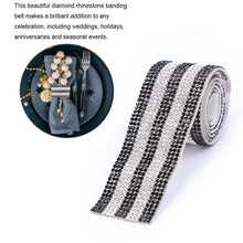 Load image into Gallery viewer, 1m Rhinestone Tape Ribbon Self-adhesive Crystal DIY Cake Wrap Wedding Decor
