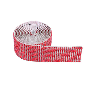 1m Rhinestone Tape Ribbon Self-adhesive Crystal DIY Cake Wrap Wedding Decor