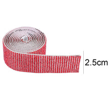 Load image into Gallery viewer, 1m Rhinestone Tape Ribbon Self-adhesive Crystal DIY Cake Wrap Wedding Decor
