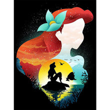 Load image into Gallery viewer, Disney Princess Silhouette 30*40CM £¨canvans) Full Round Drill Diamond Painting
