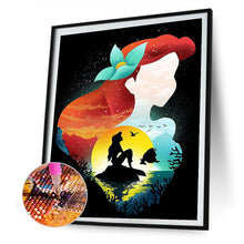 Load image into Gallery viewer, Disney Princess Silhouette 30*40CM £¨canvans) Full Round Drill Diamond Painting
