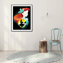 Load image into Gallery viewer, Disney Princess Silhouette 30*40CM £¨canvans) Full Round Drill Diamond Painting
