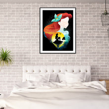 Load image into Gallery viewer, Disney Princess Silhouette 30*40CM £¨canvans) Full Round Drill Diamond Painting
