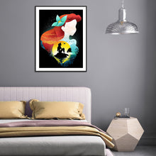 Load image into Gallery viewer, Disney Princess Silhouette 30*40CM £¨canvans) Full Round Drill Diamond Painting
