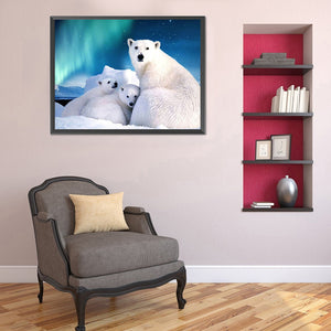 Polar Bear 40*30CM £¨canvans) Full Round Drill Diamond Painting