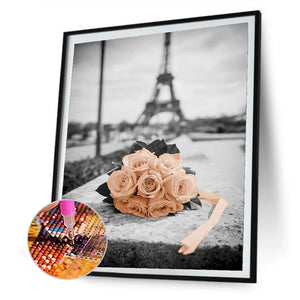 Black And White Background Photos 40*50CM £¨canvans) Full Round Drill Diamond Painting