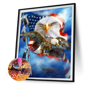 Eagle Banner 40*50CM (canvas) Full Round Drill Diamond Painting