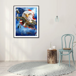 Eagle Banner 40*50CM (canvas) Full Round Drill Diamond Painting