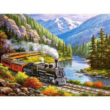 Load image into Gallery viewer, Train 60*50CM £¨canvans) Full Round Drill Diamond Painting
