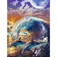 Load image into Gallery viewer, Dolphin 30*40CM £¨canvans) Full Round Drill Diamond Painting
