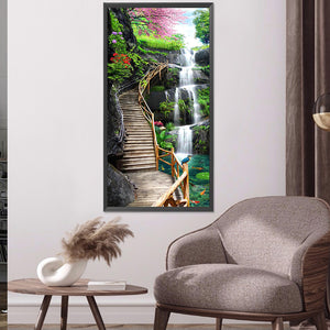 High Mountains And Flowing Water 40*80CM £¨canvans) Full Square Drill Diamond Painting