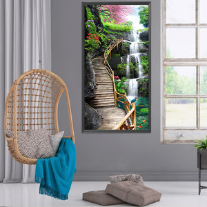 High Mountains And Flowing Water 40*80CM £¨canvans) Full Square Drill Diamond Painting