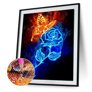 Flame Pansies 50*60CM £¨canvans) Full Square Drill Diamond Painting