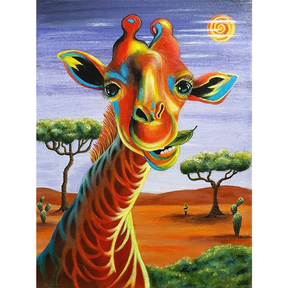Giraffe 40*50CM £¨canvans) Full Round Drill Diamond Painting