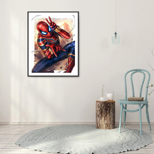 Spiderman 30*40CM £¨canvans) Full Round Drill Diamond Painting