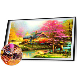 River House 100*55CM £¨canvans) Full Large size Drill Diamond Painting