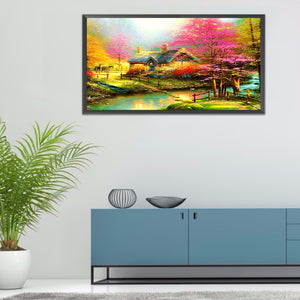 River House 100*55CM £¨canvans) Full Large size Drill Diamond Painting