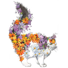 Load image into Gallery viewer, Flower Cat 30*40CM £¨canvans) Full Round Drill Diamond Painting
