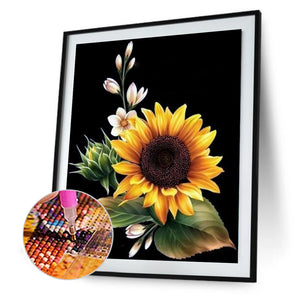 Sunflower 30*40CM £¨canvans) Full Round Drill Diamond Painting