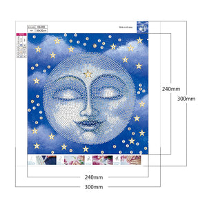 Moon 30*30CM £¨canvans) Partial Special-Shaped Drill Diamond Painting