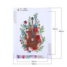 Load image into Gallery viewer, Musical Instrument Flowers 30*40CM £¨canvans) Partial Special-Shaped Drill Diamond Painting
