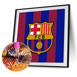 Barcelona Emblem 50*50CM £¨canvans) Full Round Drill Diamond Painting