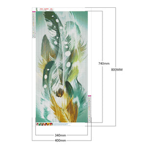 Feather 40*80CM £¨canvans) Full Round Drill Diamond Painting