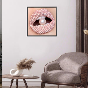 Pearl Lips 30*30CM £¨canvans) Full Round Drill Diamond Painting