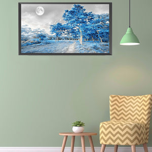 Blue Woods 80*40CM £¨canvans) Full Square Drill Diamond Painting