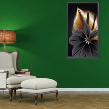Load image into Gallery viewer, Black Gold Flowers Leaves 40*60CM £¨canvans) Full Round Drill Diamond Painting
