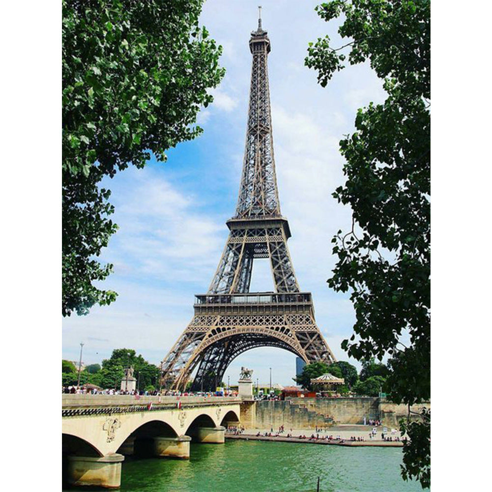Eiffel Tower 30*40CM £¨canvans) Full Round Drill Diamond Painting