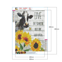 Load image into Gallery viewer, Sunflower Cow 30*40CM £¨canvans) Full Round Drill Diamond Painting
