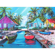 Load image into Gallery viewer, Seaside Village 40*30CM £¨canvans) Full Round Drill Diamond Painting
