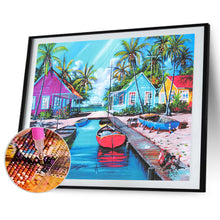 Load image into Gallery viewer, Seaside Village 40*30CM £¨canvans) Full Round Drill Diamond Painting
