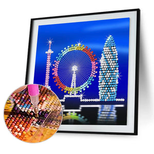 City ??Building 30*30CM £¨canvans) Partial Crystal Drill Diamond Painting