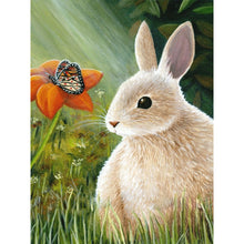 Load image into Gallery viewer, Rabbit In Flower 30*40CM £¨canvans) Full Round Drill Diamond Painting
