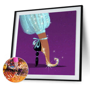 Princess High Heels 30*30CM £¨canvans) Full Round Drill Diamond Painting